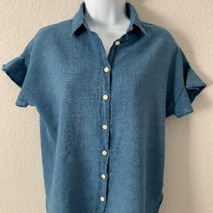 MADEWELL Denim Button Down Shirt XS
